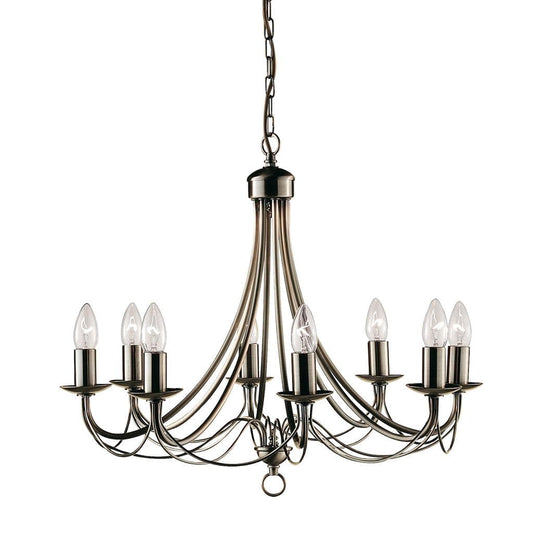 Searchlight Maypole 8Lt Pendant - Antique Brass Metal 6348-8AB