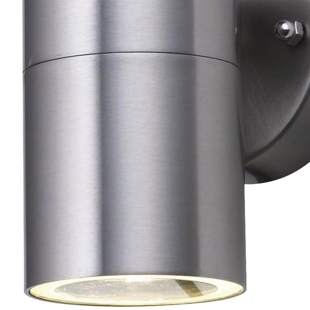 Searchlight Metro Outdoor Wall Light - Stainless Steel Metal & Glass 5008-1-LED