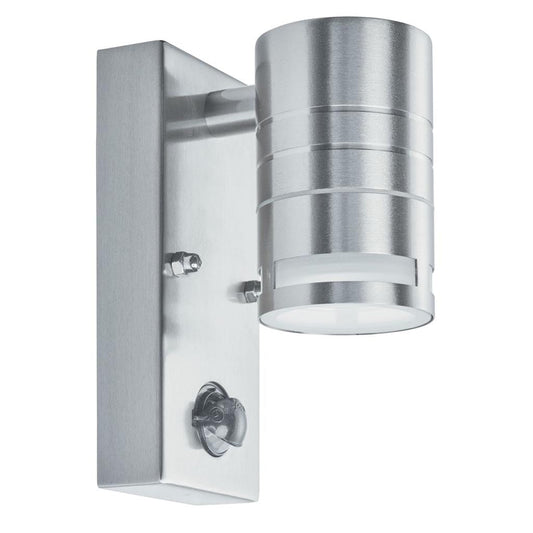 Searchlight Metro Outdoor Wall Light with PIR - Stainless Steel & Glass 1318-1-LED