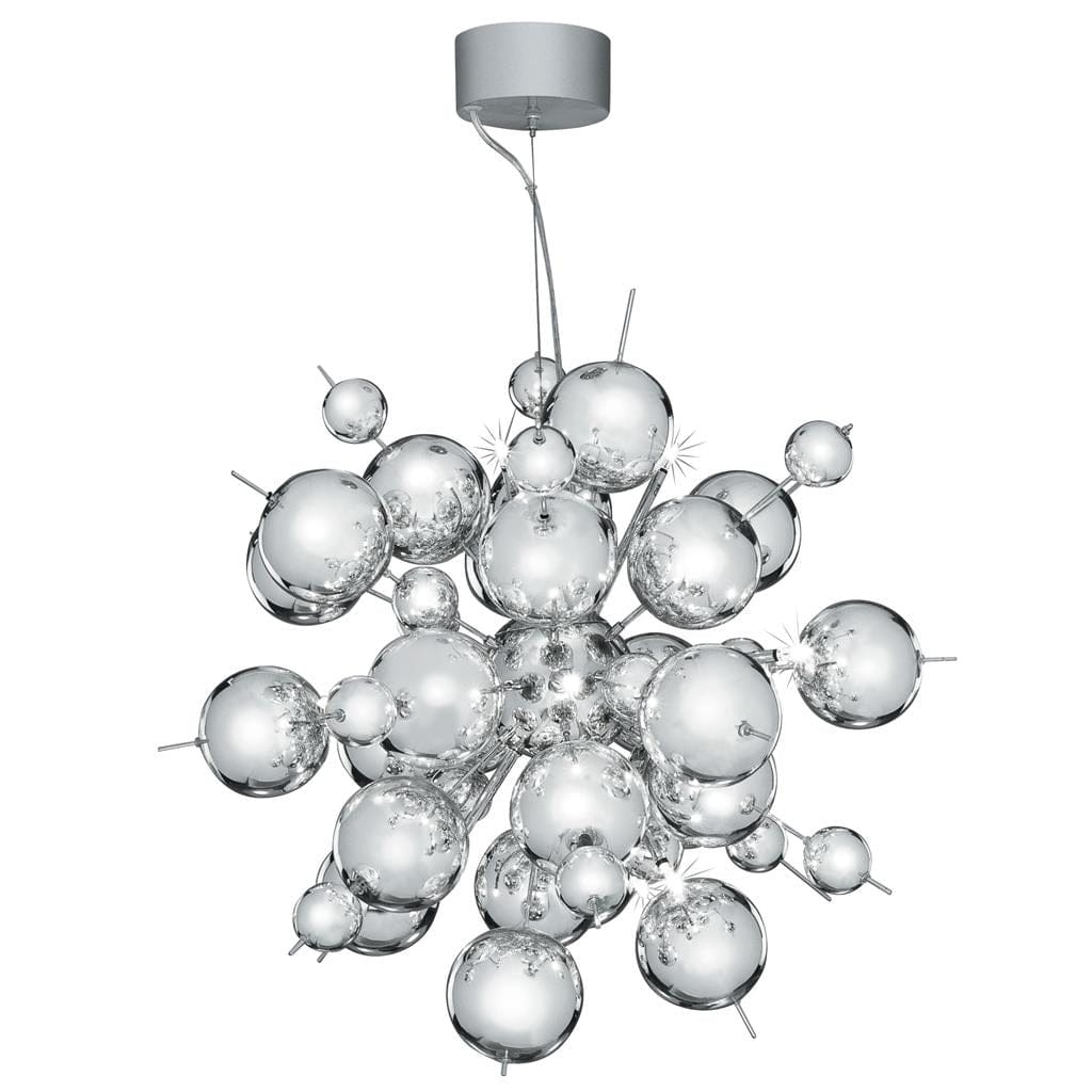 Searchlight Molecule 12Lt Pendant  - Polished Chrome Metal & Glass 8312-12CC