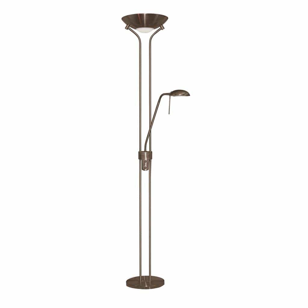 Searchlight Mother & Child Floor Lamp - Antique Brass Metal & Glass 4329AB