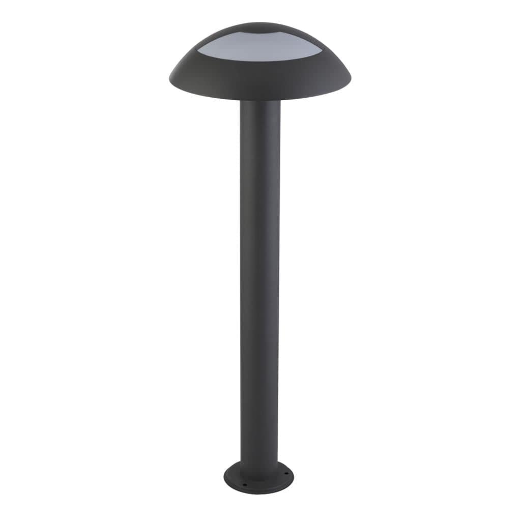 Searchlight Mushroom Outdoor Post  - Dark Grey & Opal Polycarbonate 7264-730