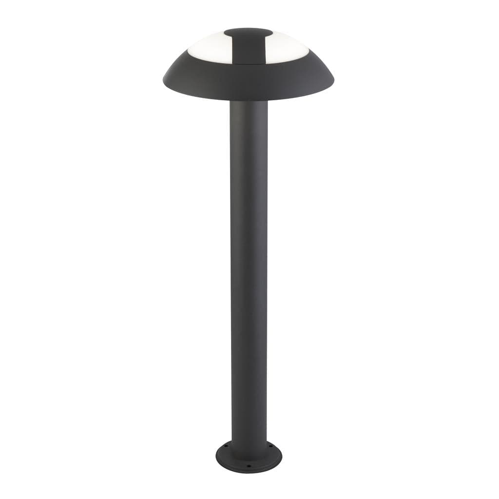 Searchlight Mushroom Outdoor Post  - Dark Grey & Opal Polycarbonate 7264-730