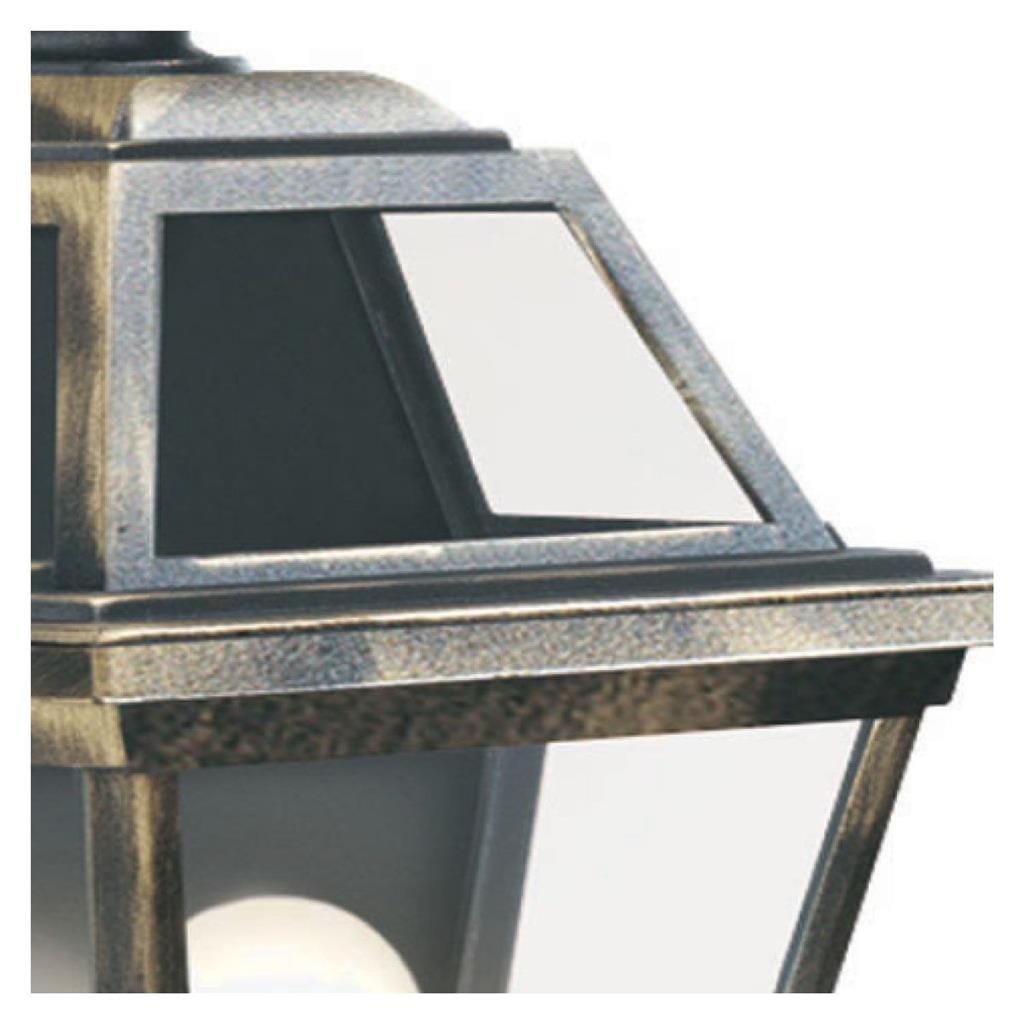 Searchlight New Orleans Outdoor Wall Light  -  Black Gold, Glass, IP44 1523