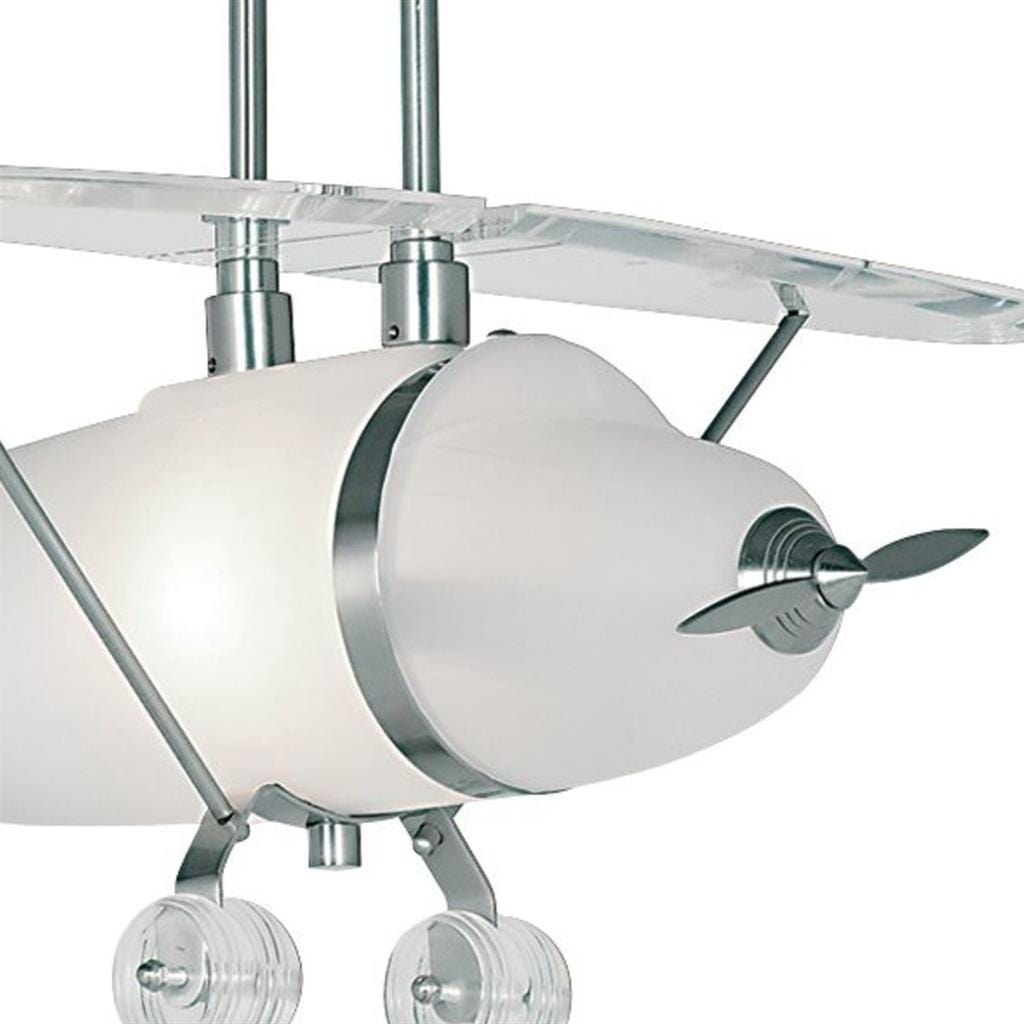 Searchlight Novelty Airplane Pendant  -  Metal, Acrylic & Glass 737