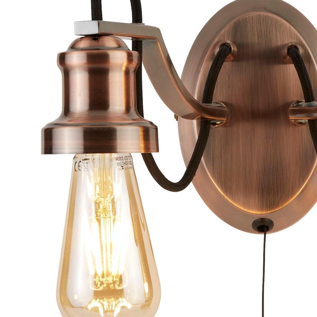 Searchlight Olivia 2Lt Wall Light - Antique Copper 1062-2CU