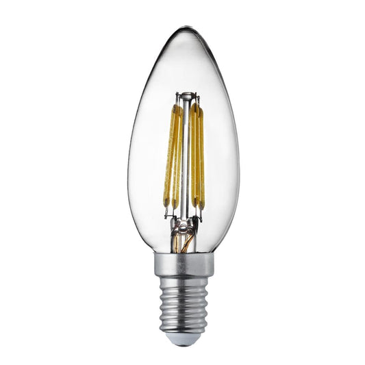 Searchlight Pack 10 Dimmable E14 LED Filament Candle Lamp - Warm White PL3914-4WW