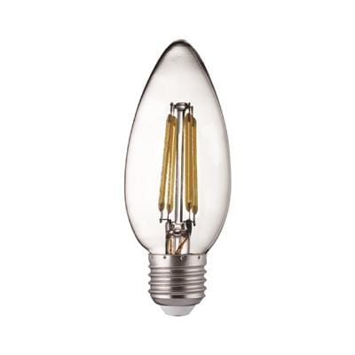 Searchlight Pack 10 E27 LED Filament Candle Lamps- 6W, 540Lm, Warm White PL1929-6WW