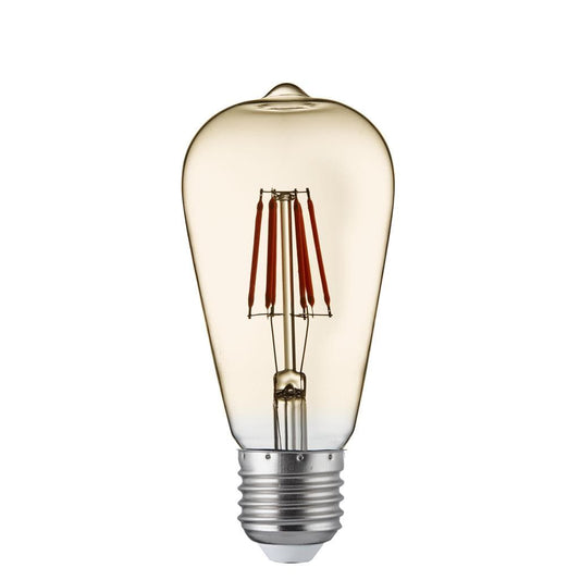 Searchlight Pack 5 Dimmable LED E27 Filament Squirrel Lamp - Amber Glass PL3327-6WW