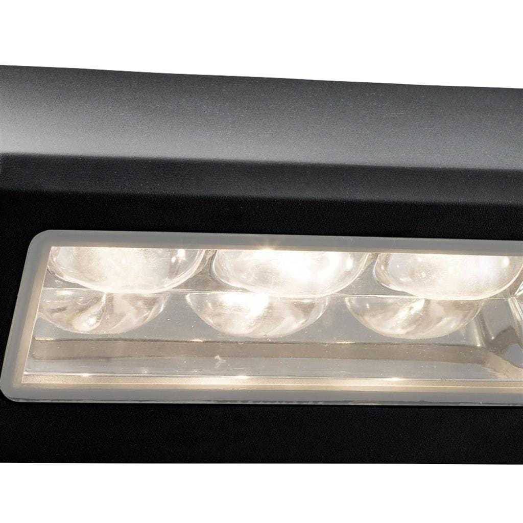 Searchlight Peru LED Outdoor Wall Light  -  Black & Glass Diffuser,IP44 5513BK