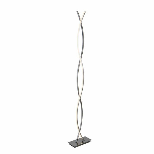 Searchlight Platt LED Wave Floor Lamp - Chrome & Opal 5679CC