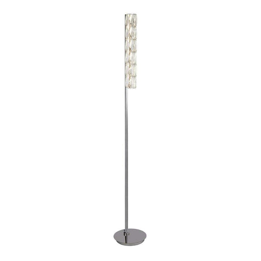 Searchlight Remy LED Floor Lamp - Chrome & Clear Crystal Trim 5863CC