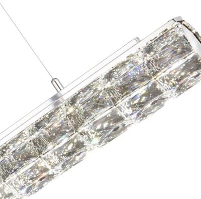 Searchlight Remy LED Pendant - Chrome & Clear Crystal Trim 5861CC