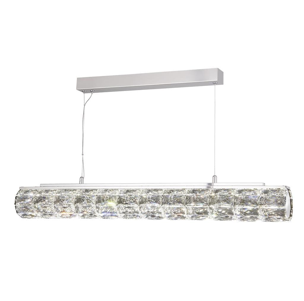 Searchlight Remy LED Pendant - Chrome & Clear Crystal Trim 5861CC