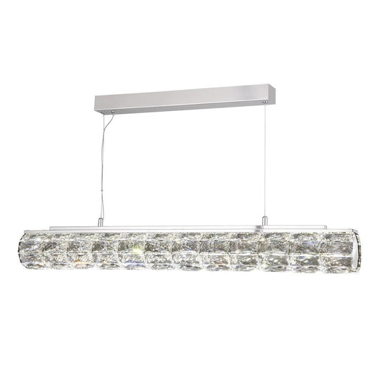 Searchlight Remy LED Pendant - Chrome & Clear Crystal Trim 5861CC