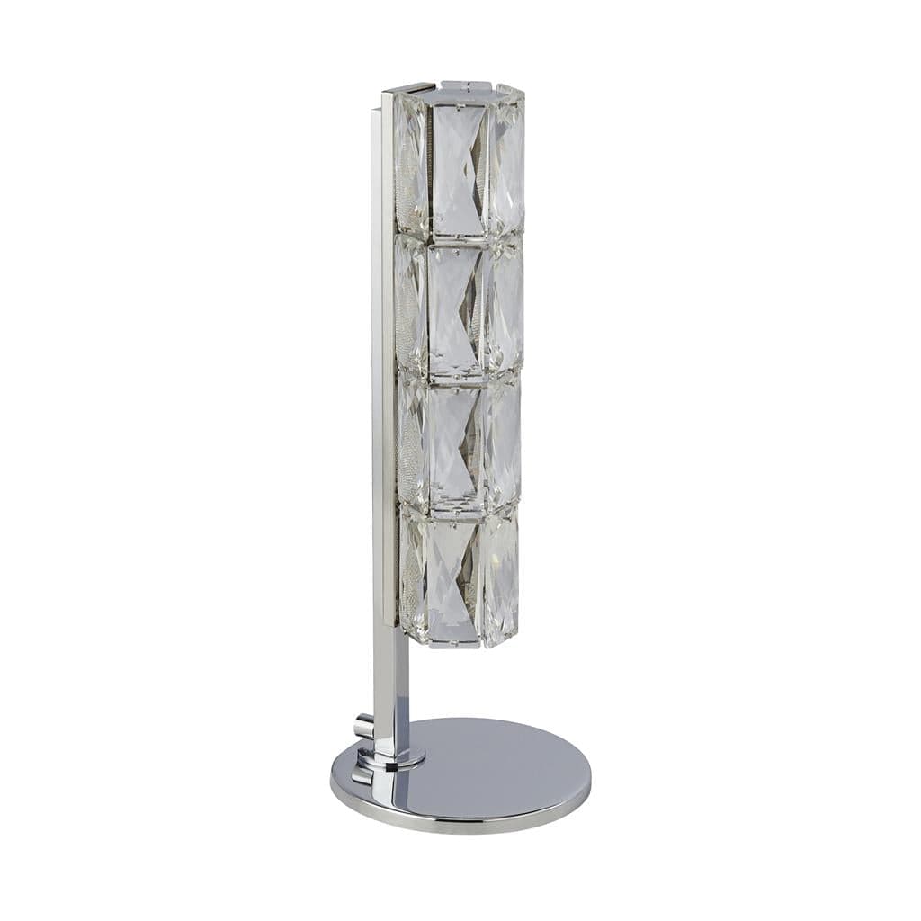 Searchlight Remy LED Table Lamp - 
Chrome & Clear Crystal Trim 5862CC