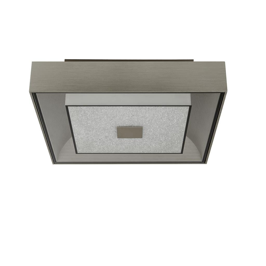 Searchlight Rhea LED Flush Ceiling Light - Silver & Crystal Sand 8674SS