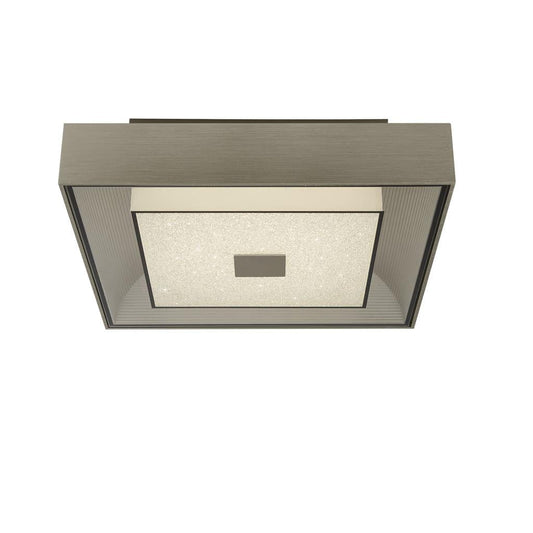 Searchlight Rhea LED Flush Ceiling Light - Silver & Crystal Sand 8674SS