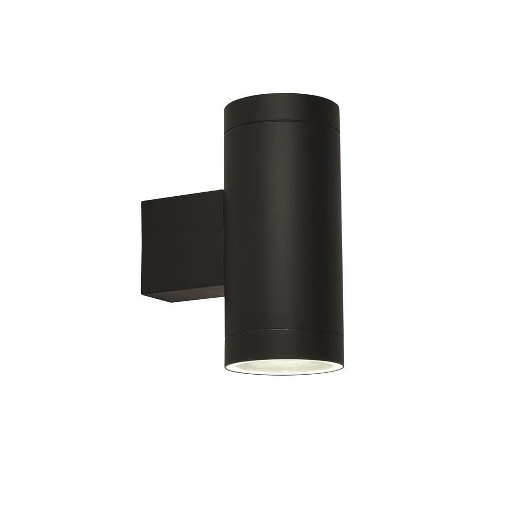 Searchlight Rochester Outdoor 2Lt Wall Light - Black Metal & Glass 19082BK