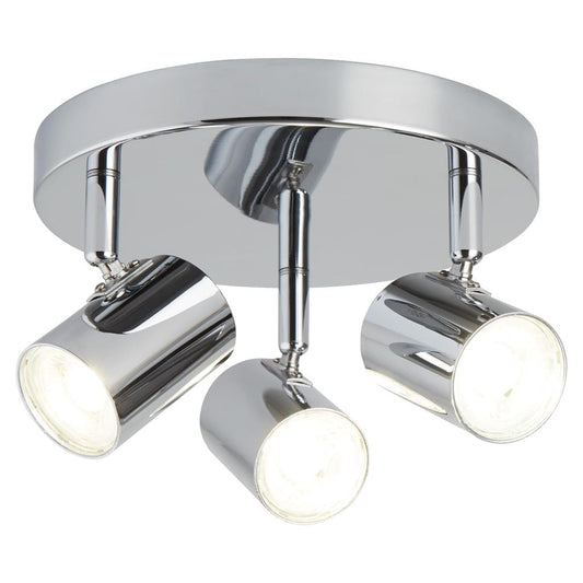 Searchlight Rollo 3Lt Round Spotlight  - Chrome Metal 3173CC