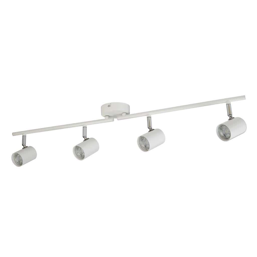 Searchlight Rollo 4Lt Split Bar Spotlight  - White Metal 3174WH