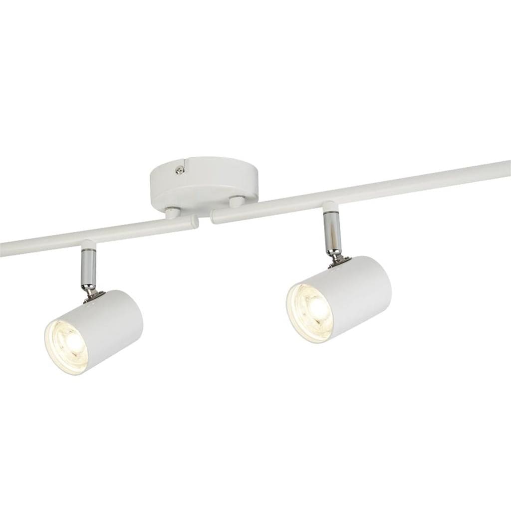 Searchlight Rollo 4Lt Split Bar Spotlight  - White Metal 3174WH