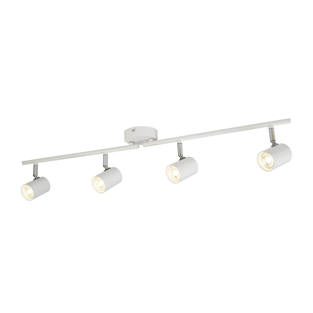 Searchlight Rollo 4Lt Split Bar Spotlight  - White Metal 3174WH