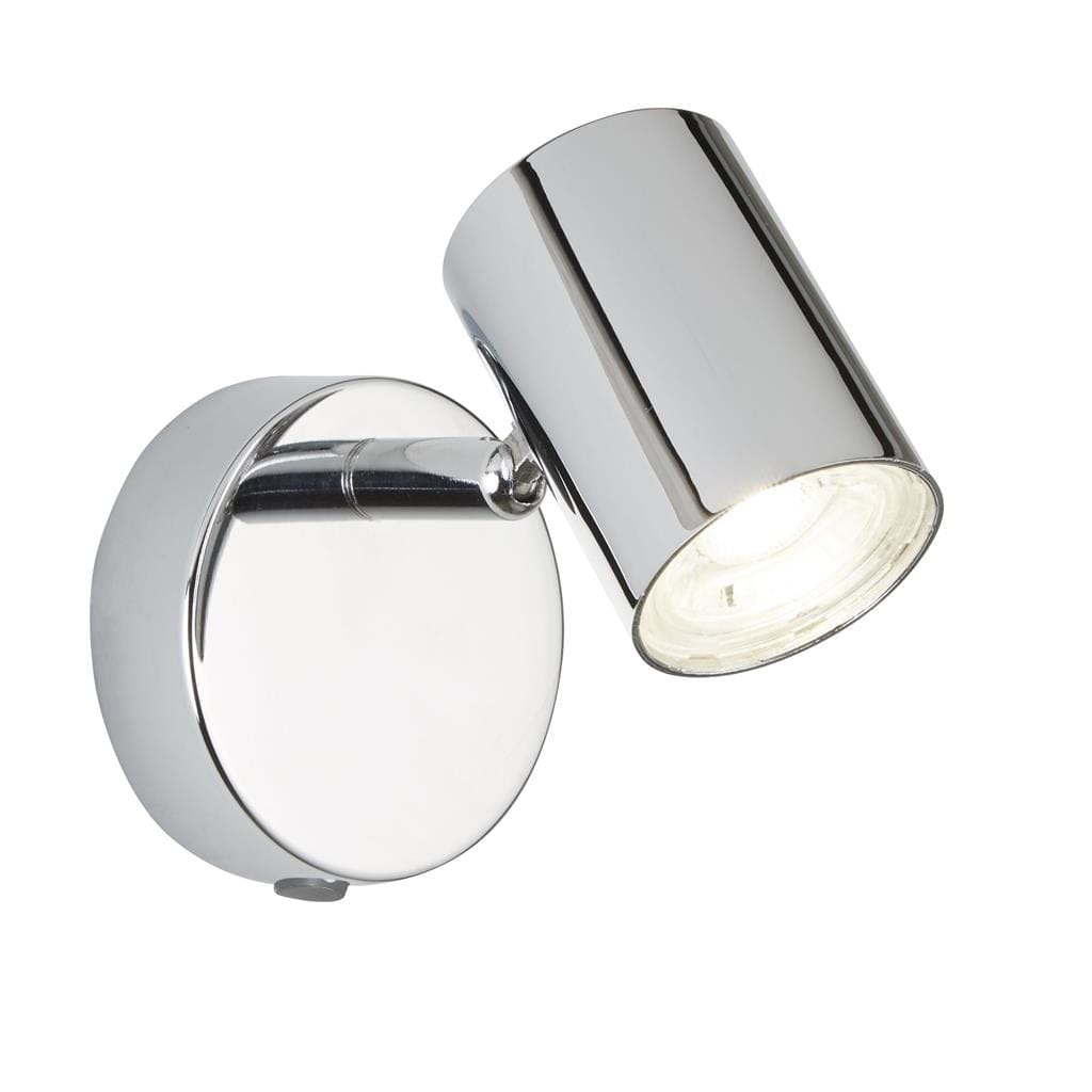 Rollo Spotlight Wall Light - Chrome Metal – Ecclesall Lighting