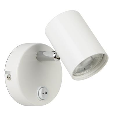 Searchlight Rollo Spotlight Wall Light - White Metal 3171WH