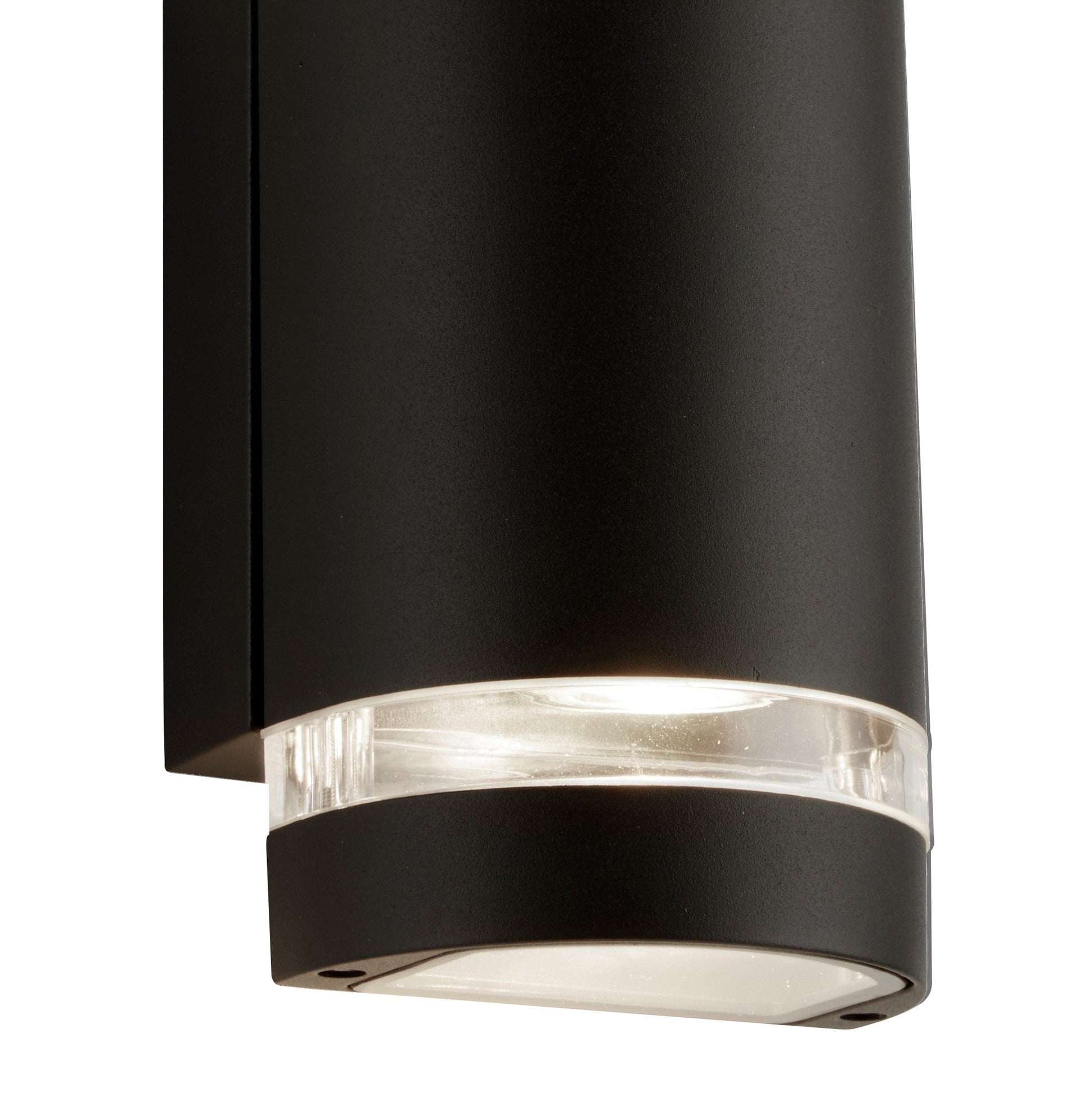 Searchlight Sheffield Outdoor 2Lt Wall Light - Black, Glass & Polycarb 2002-2BK-LED