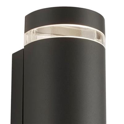 Searchlight Sheffield Outdoor 2Lt Wall Light - Grey, Glass & Polycarb 2002-2GY-LED