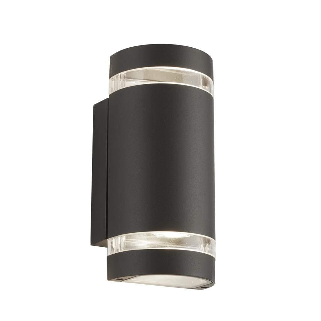 Searchlight Sheffield Outdoor 2Lt Wall Light - Grey, Glass & Polycarb 2002-2GY-LED