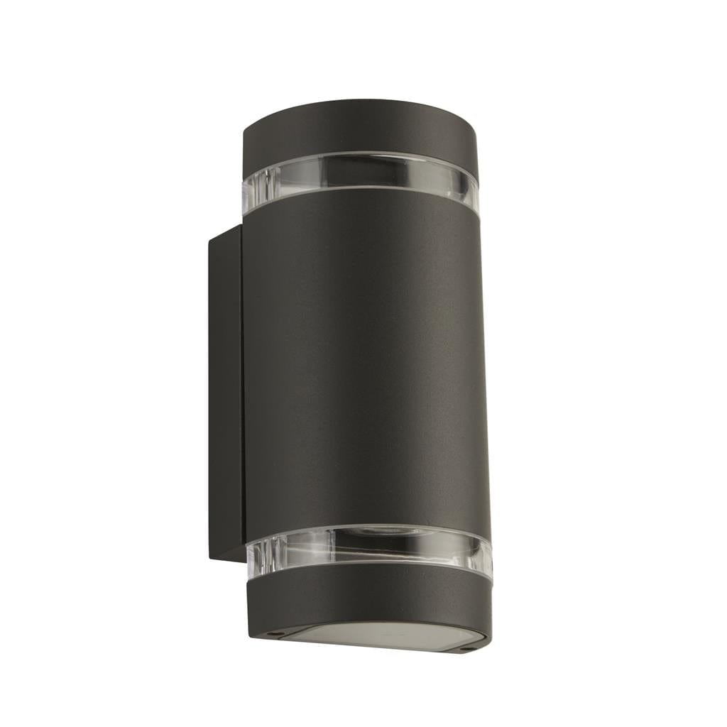 Searchlight Sheffield Outdoor 2Lt Wall Light - Grey, Glass & Polycarb 2002-2GY-LED