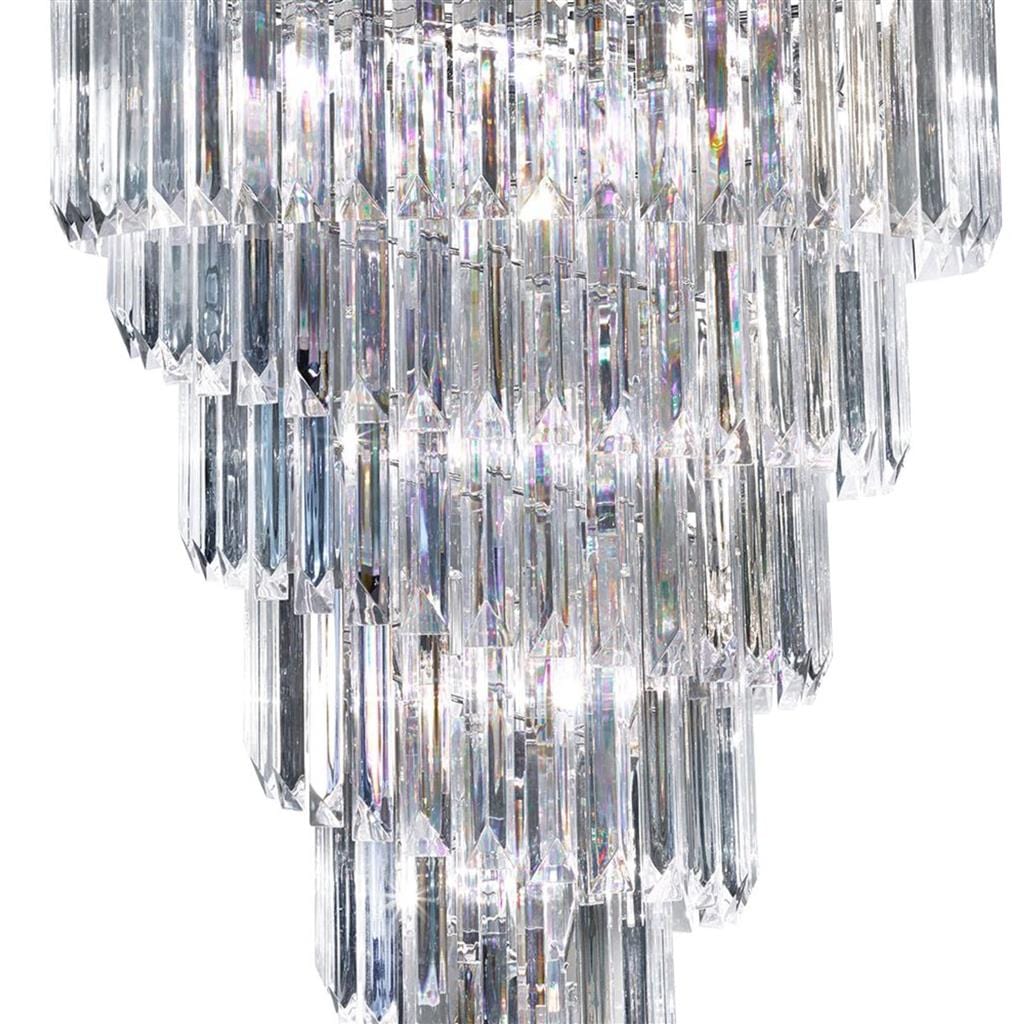 Searchlight Sigma  9Lt Chandelier - Chrome Metal & Acrylic 7999-9CC