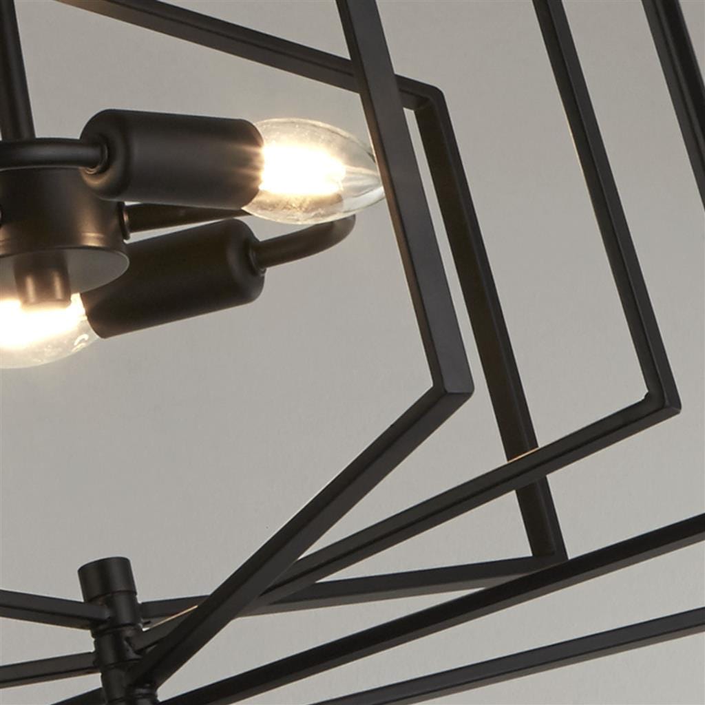 Searchlight Slinky 3Lt Ceiling Pendant - Black Metal 7793BK