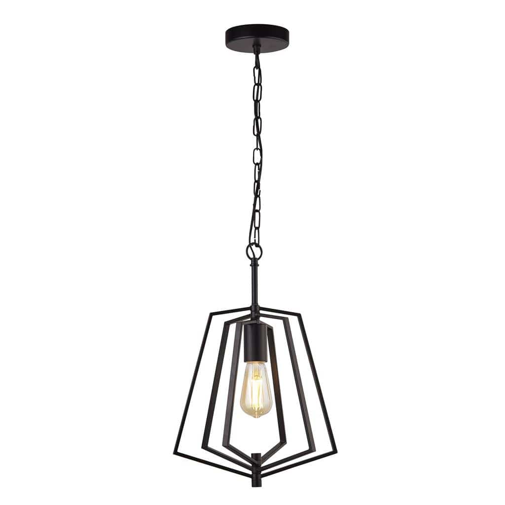 Searchlight Slinky Ceiling Pendant - Black Metal 7971BK