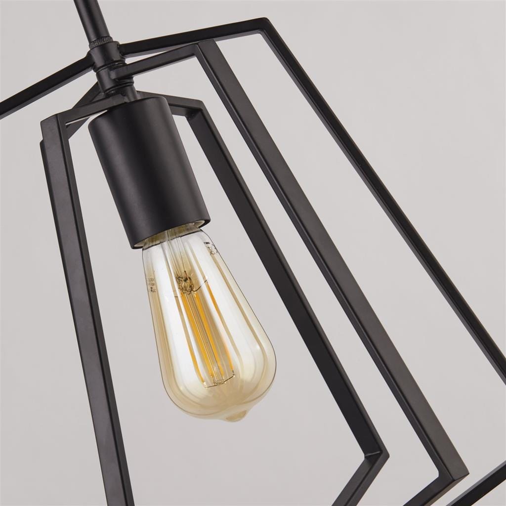 Searchlight Slinky Ceiling Pendant - Black Metal 7971BK