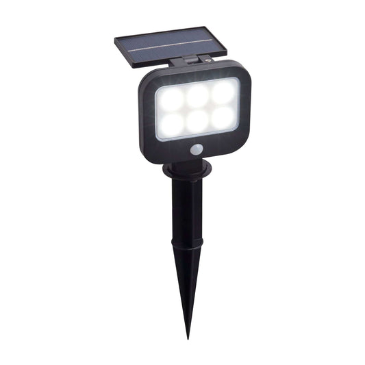 Searchlight Solar Outdoor Spike - Black Metal & White Polycarbonate 67424BK-PIR