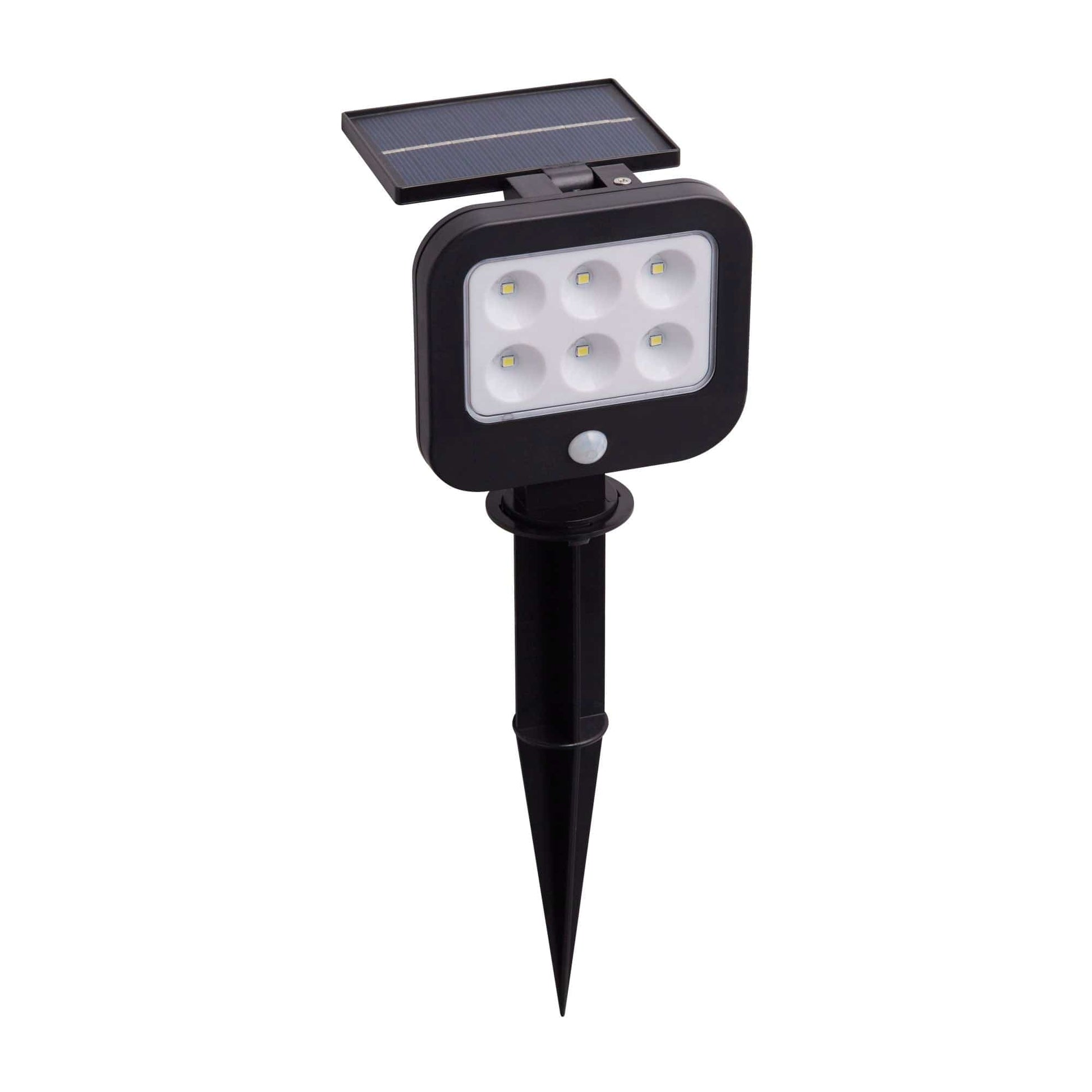 Searchlight Solar Outdoor Spike - Black Metal & White Polycarbonate 67424BK-PIR