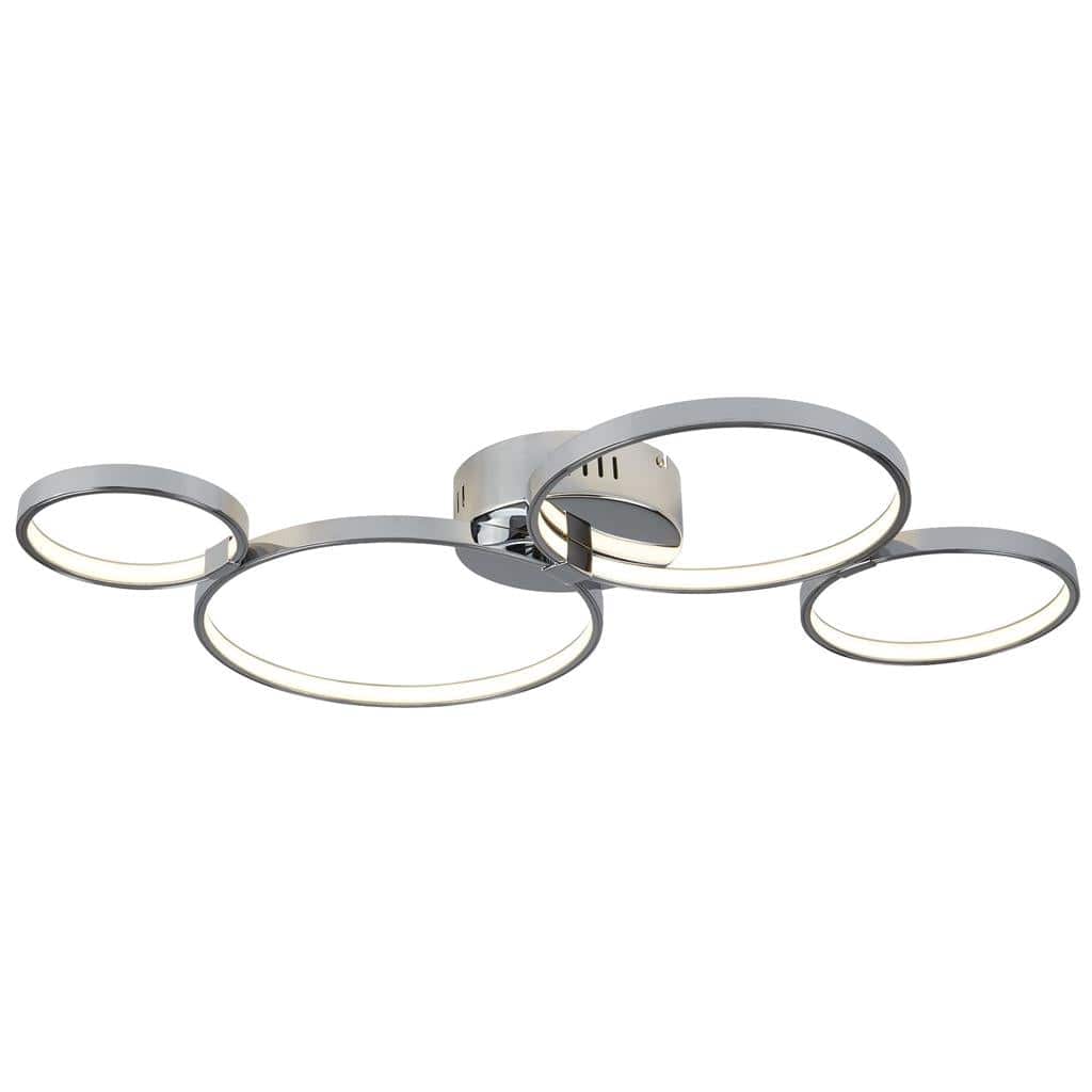 Searchlight Solexa  4Lt Ring Flush - Chrome Metal 2004-4CC