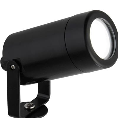 Searchlight Spikey Outdoor Spotlight - Black Metal & Polycarbonate 5010BK