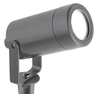 Searchlight Spikey Outdoor Spotlight - Grey Metal & Polycarbonate 5010GY