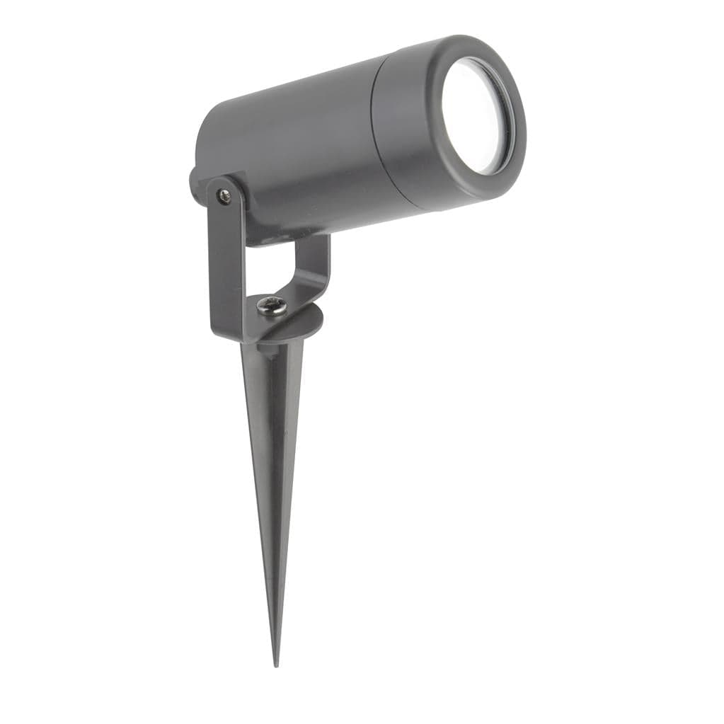 Searchlight Spikey Outdoor Spotlight - Grey Metal & Polycarbonate 5010GY