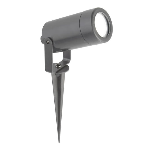 Searchlight Spikey Outdoor Spotlight - Grey Metal & Polycarbonate 5010GY