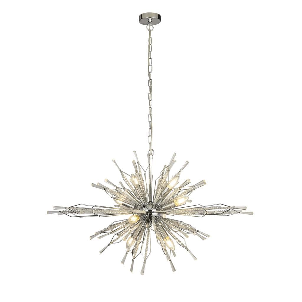 Searchlight Starburst 8Lt Ceiling Pendant - Chrome & Glass 8638-8CC