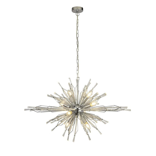 Searchlight Starburst 8Lt Ceiling Pendant - Chrome & Glass 8638-8CC