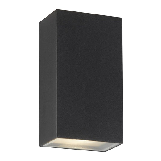 Searchlight Stirling Outdoor Wall Light - Black Metal & Glass 8852BK