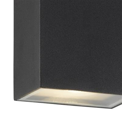 Searchlight Stirling Outdoor Wall Light - Black Metal & Glass 8852BK