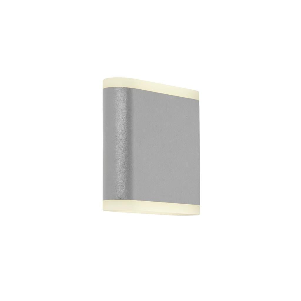 Searchlight Stratford Outdoor Wall Light - Grey Metal & White Polycarb 3486GY