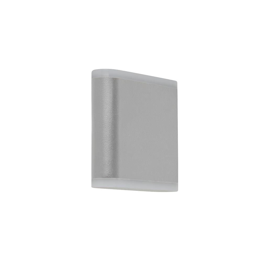 Searchlight Stratford Outdoor Wall Light - Grey Metal & White Polycarb 3486GY